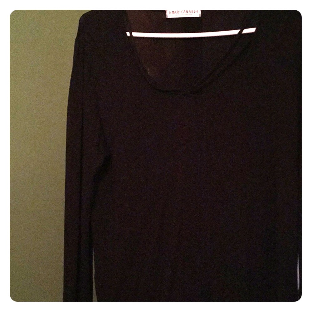 Long sleeve black blouse